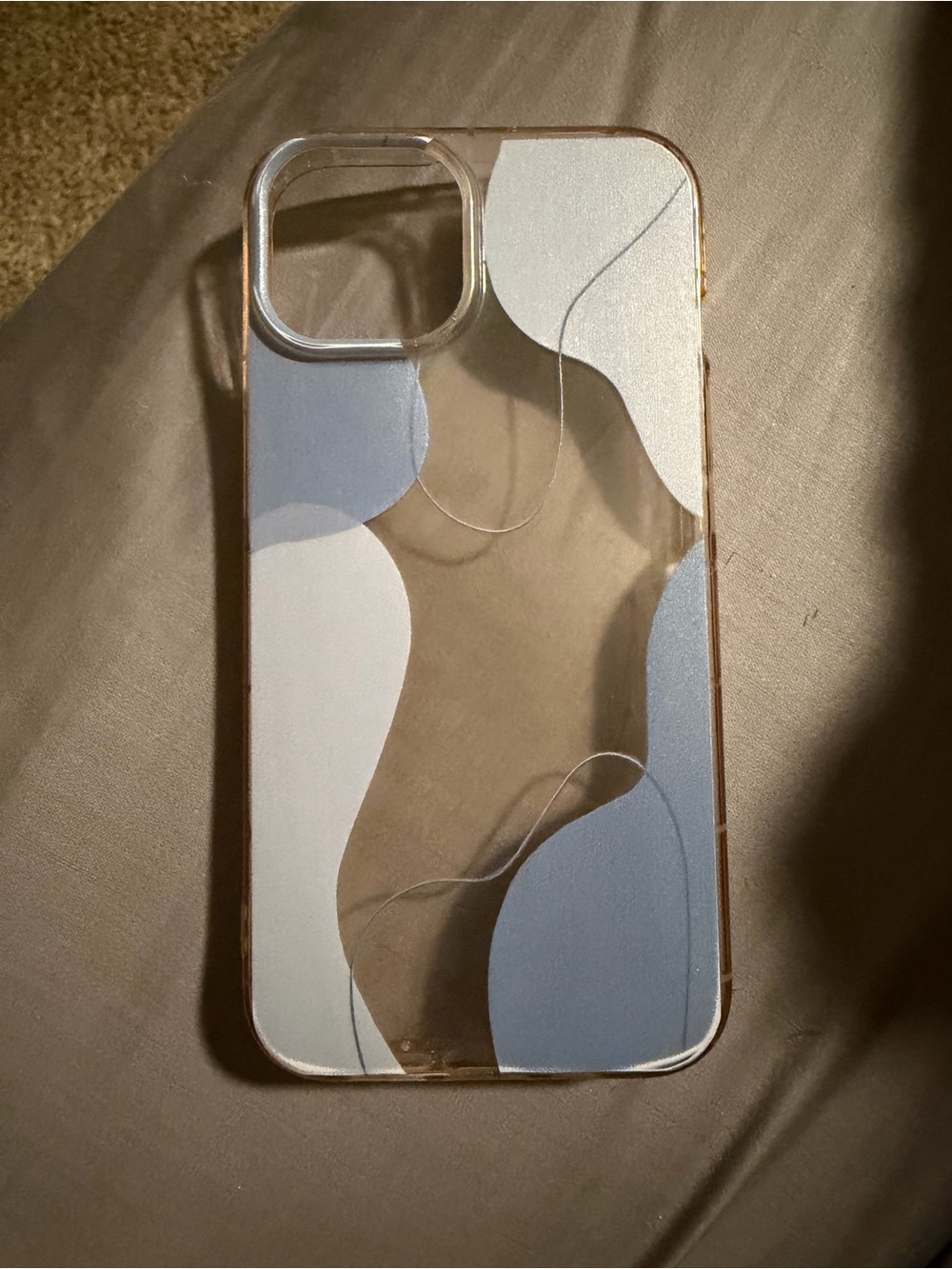 Amazon Blue and White Clear Abstract Phone Case